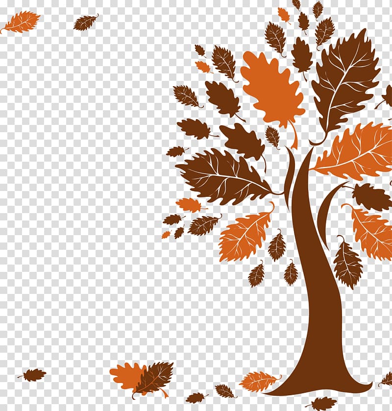 Autumn Abstract art Tree , Cartoon tree transparent background PNG clipart