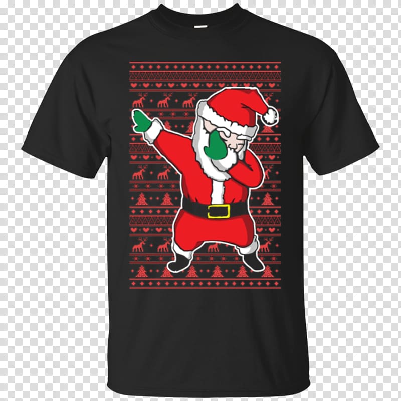 T-shirt Hoodie Sleeve Gildan Activewear, dabbing santa transparent background PNG clipart