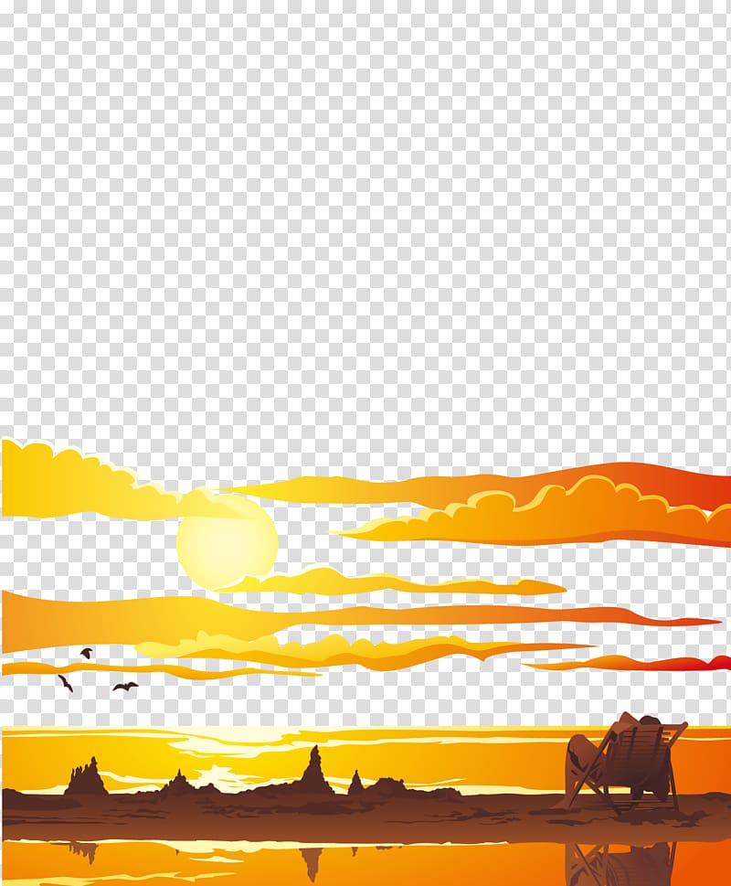 Sunrise Euclidean Sunset, material sunrise at sea transparent background PNG clipart