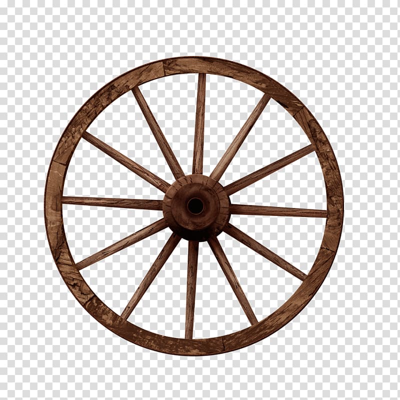 brown wooden wagon wheel, Covered wagon Wheel Decorative arts Garden, Traditional wooden wooden wheel Che Gulu transparent background PNG clipart