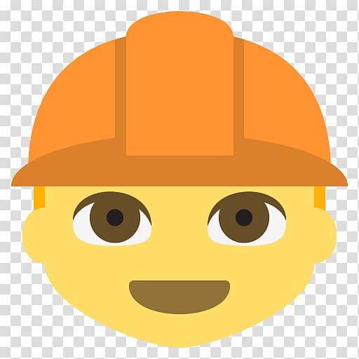 Emoji Emoticon Hat Smiley Construction worker, Emoji transparent background PNG clipart