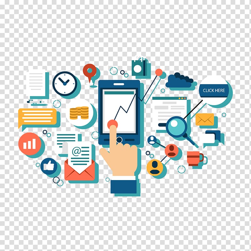 social media , Digital marketing Business Marketing strategy Social media marketing, Marketing illustration transparent background PNG clipart