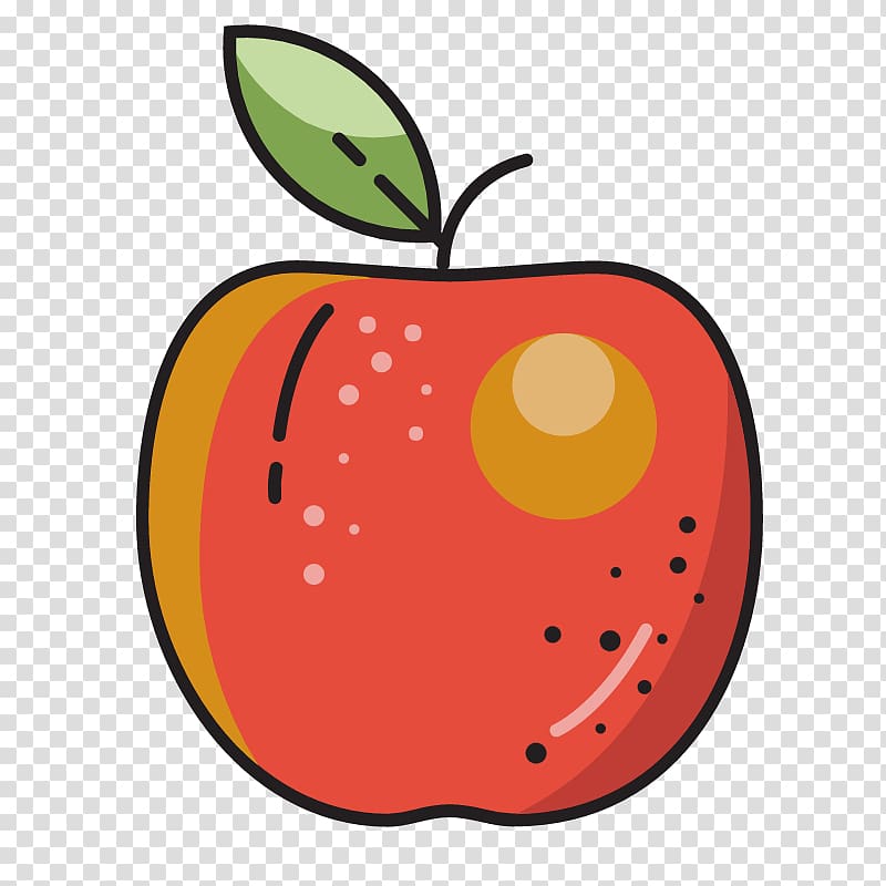 Apple Fruit Icon, Cartoon apple transparent background PNG clipart