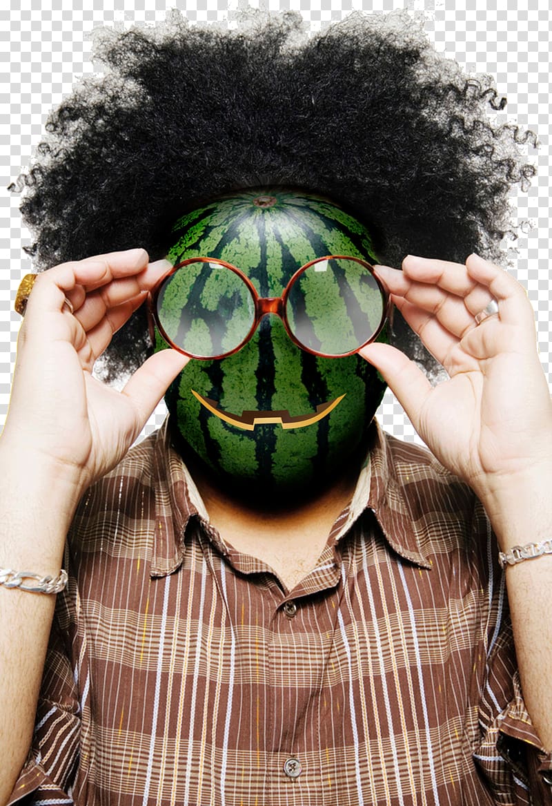Poster Graphic design grapher, Creative watermelon man transparent background PNG clipart