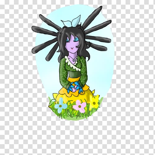 Figurine Fairy Doll Legendary creature Cartoon, footpath among flowers transparent background PNG clipart