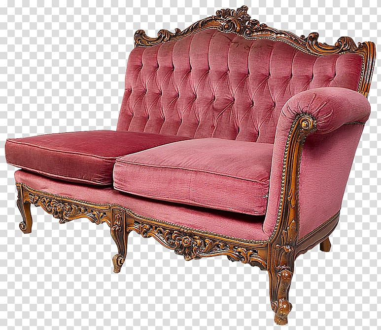 Couch Furniture Wing chair Ottoman, Continental sofa at home transparent background PNG clipart
