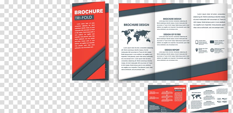 Brochure Template Bladzijde, Trifold design material transparent background PNG clipart