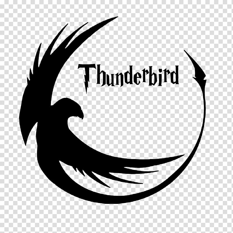 Silhouette Dragon, thunderbird transparent background PNG clipart