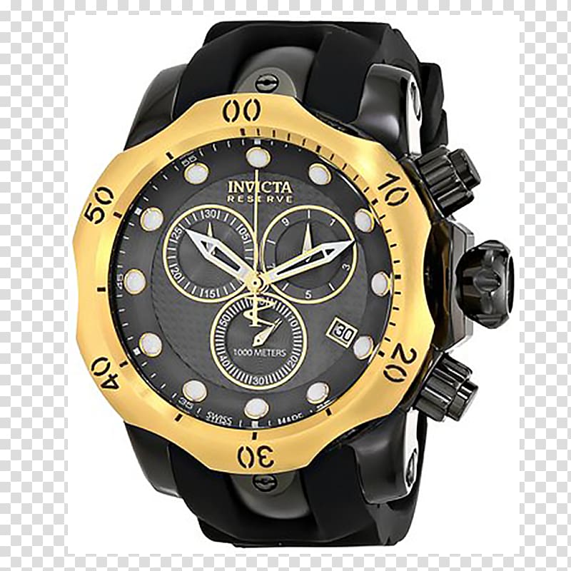 Invicta Watch Group Chronograph Quartz clock Skeleton watch, watch transparent background PNG clipart