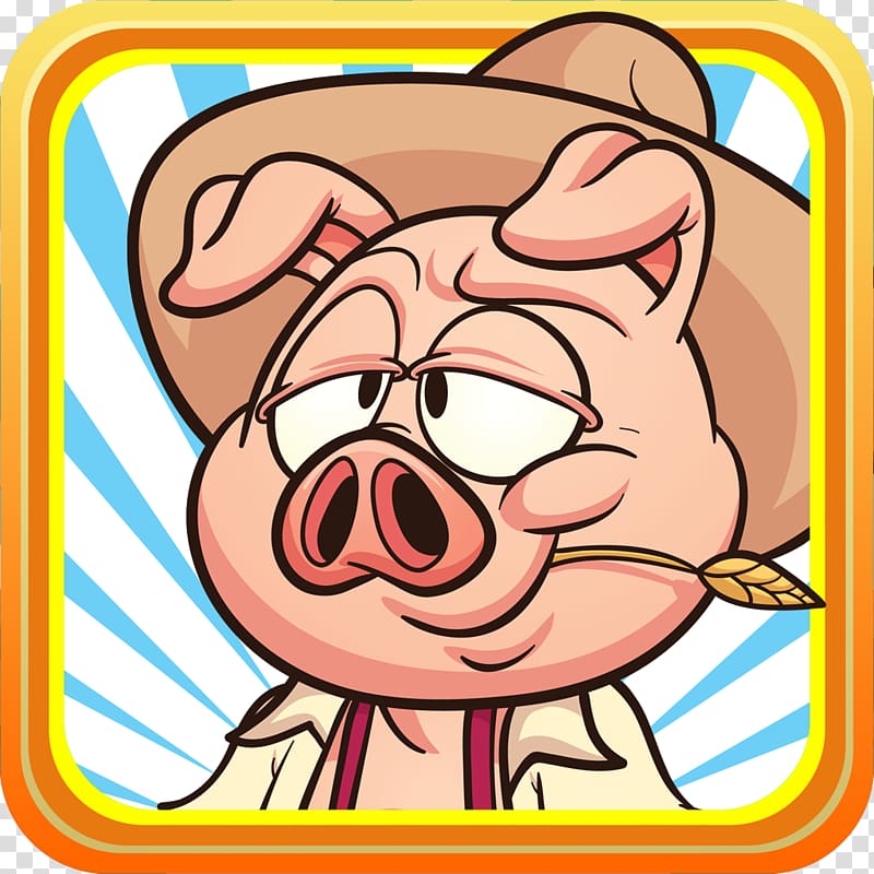 Big Bad Wolf Domestic pig The Three Little Pigs, pig transparent background PNG clipart