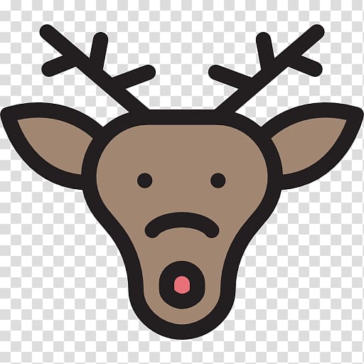 Reindeer Antler Icon, Winter cartoon deer transparent background PNG clipart