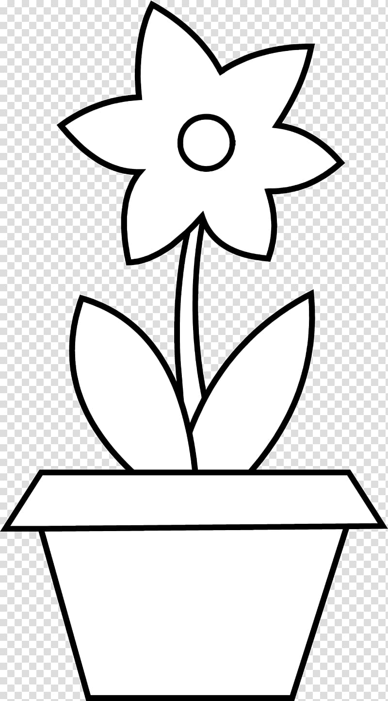 Flowerpot , Flower Pot Outline transparent background PNG clipart