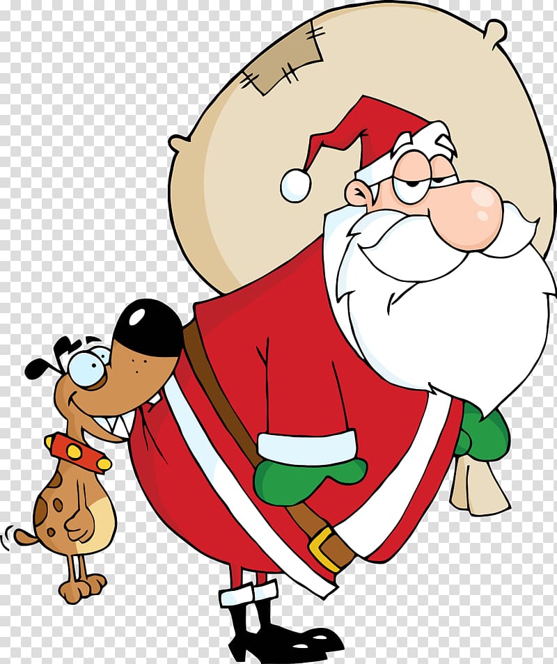 Cartoon Santa Claus material transparent background PNG clipart