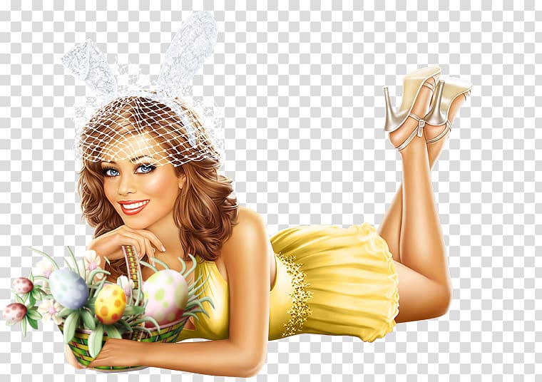 Easter Bunny Woman Бойжеткен, pretty women transparent background PNG clipart