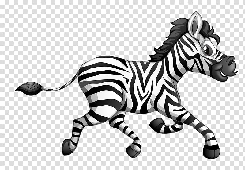 zebra sticker, Zebra Cartoon Horse , Zebra running transparent background PNG clipart