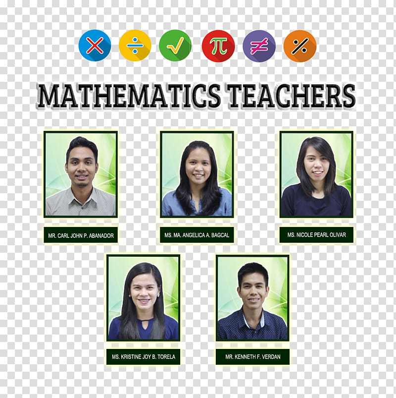 Mathematics Teacher Middle school Philippines, Mathematics transparent background PNG clipart