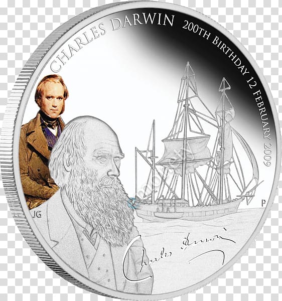 Perth Mint Commemorative coin Silver coin, charles darwin transparent background PNG clipart