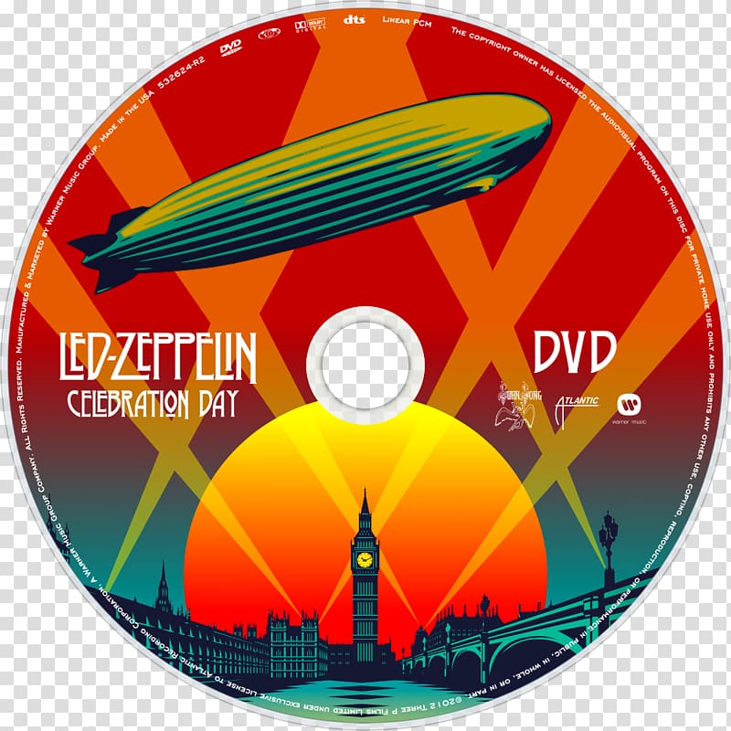 Blu-ray disc Compact disc Led Zeppelin Celebration Day Music, Led zeppelin transparent background PNG clipart