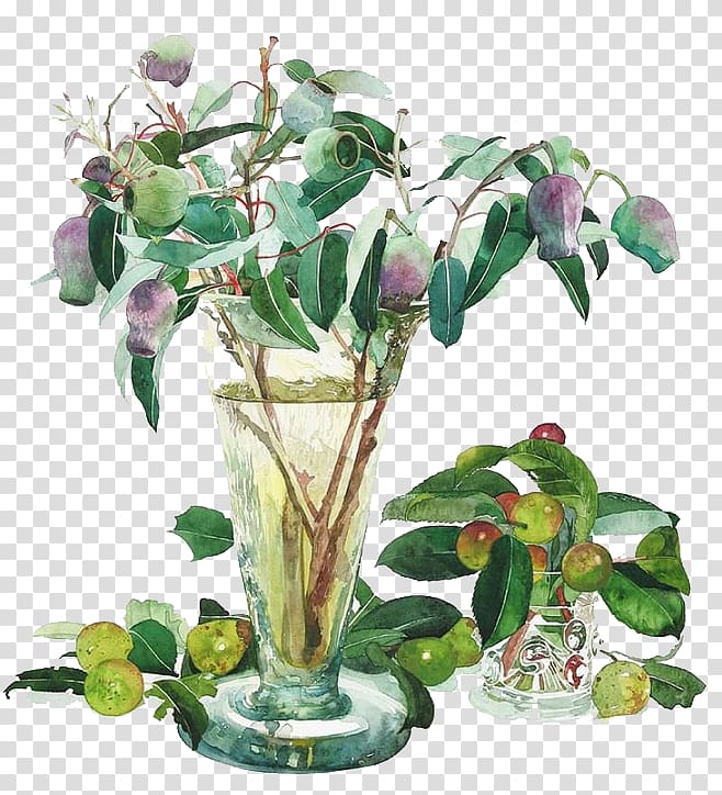 Visual arts Watercolor painting Painter, Watercolor plants transparent background PNG clipart