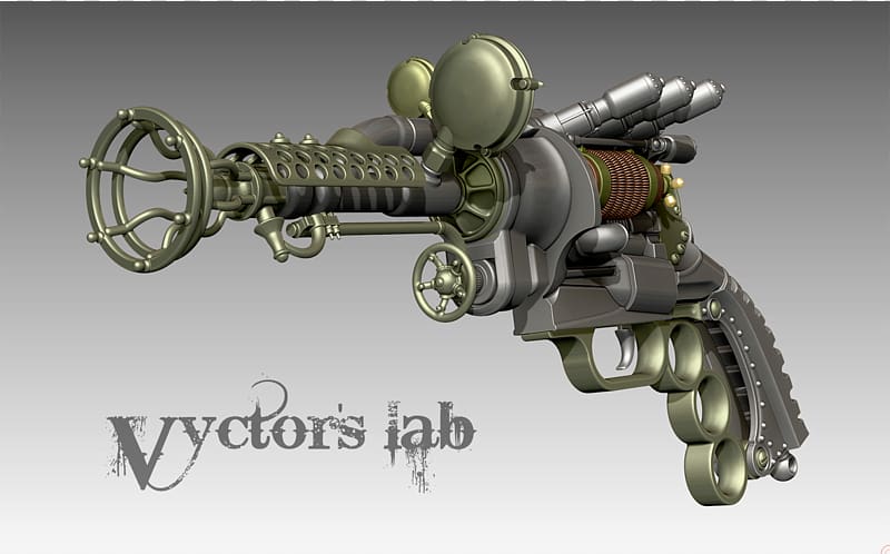 Frankenstein Weapon Firearm Steampunk Raygun, steampunk transparent background PNG clipart