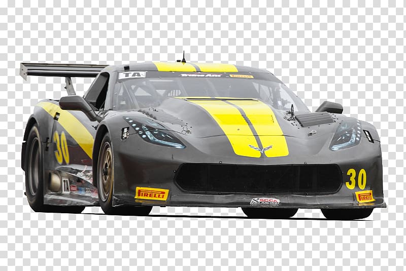 Chevrolet Corvette ZR1 (C6) Trans-Am Series Sports car racing, car transparent background PNG clipart