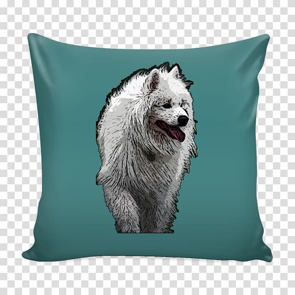 Samoyed dog Dog breed Throw Pillows Cushion, pillow transparent background PNG clipart