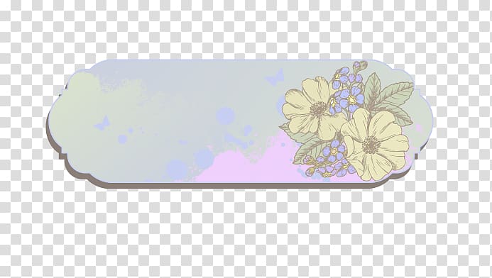Paper Bookmark, Floral notes transparent background PNG clipart