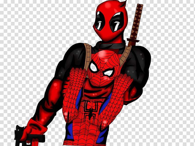 Spider-Man Deadpool Gwen Stacy Superhero Mary Jane Watson, deadpool chibi transparent background PNG clipart