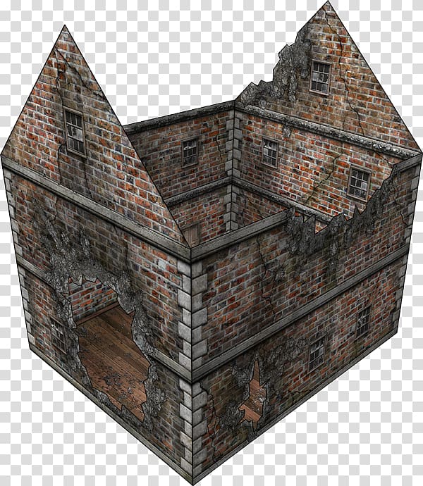 Middle Ages Medieval architecture, messy war ruins transparent background PNG clipart