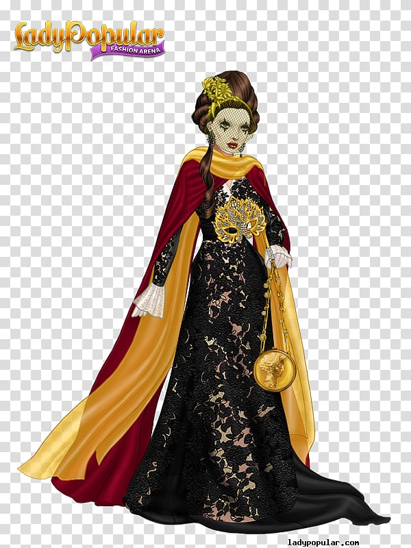 Lady Popular Game Fashion Dress-up Costume, Carnival Of Venice transparent background PNG clipart