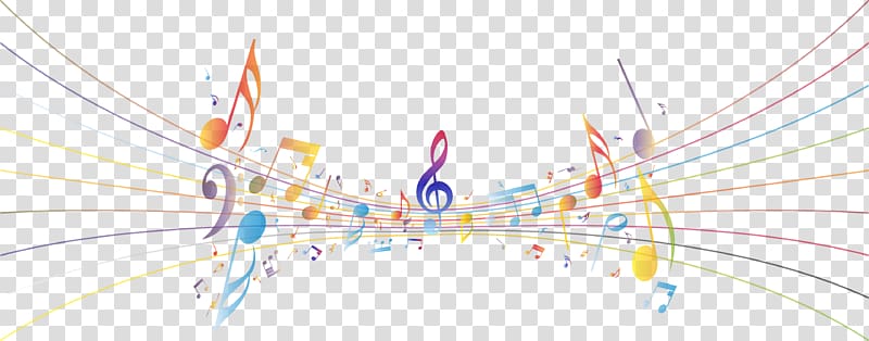 multicolored musical notes illustration, Musical note Staff , Effect notes transparent background PNG clipart