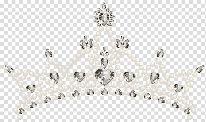 Tiara Crown , Tiara with Hearts , beaded white tiara transparent background PNG clipart
