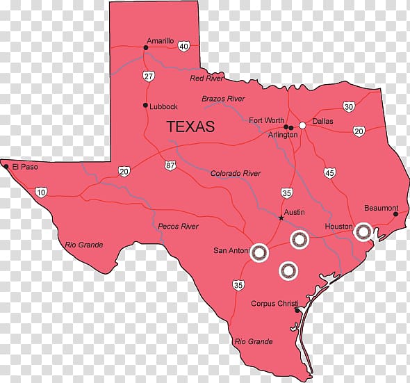 Texas State Map West Rand McNally map, map transparent background PNG clipart