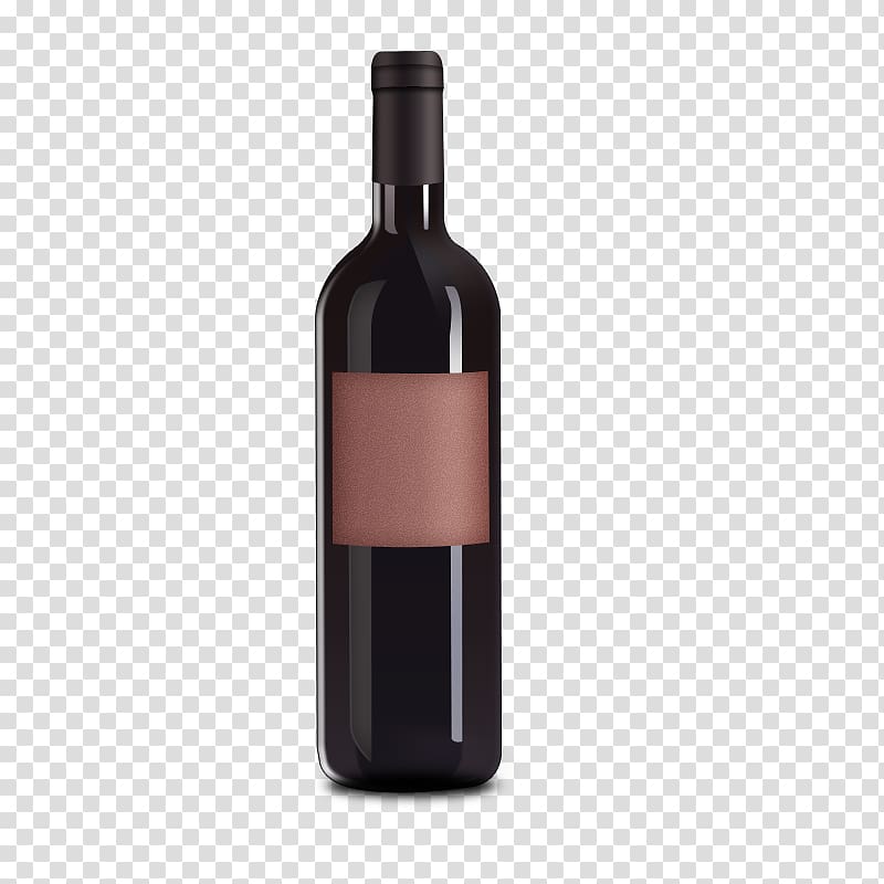 white labeled wine bottle illustration, Red Wine Champagne Bottle, Red wine bottle transparent background PNG clipart