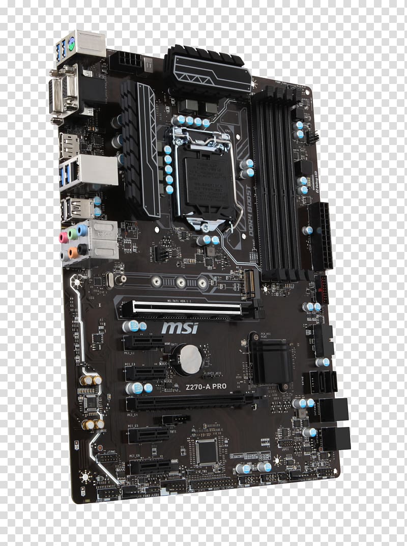 Kaby Lake Motherboard LGA 1151 ATX DDR4 SDRAM, cartoon motherboard transparent background PNG clipart