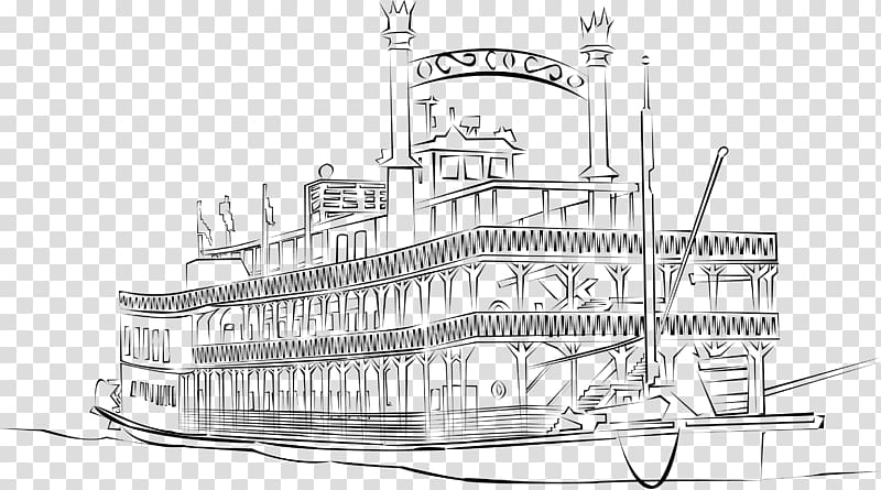 Steamboat Paddle wheel Riverboat , boat transparent background PNG clipart