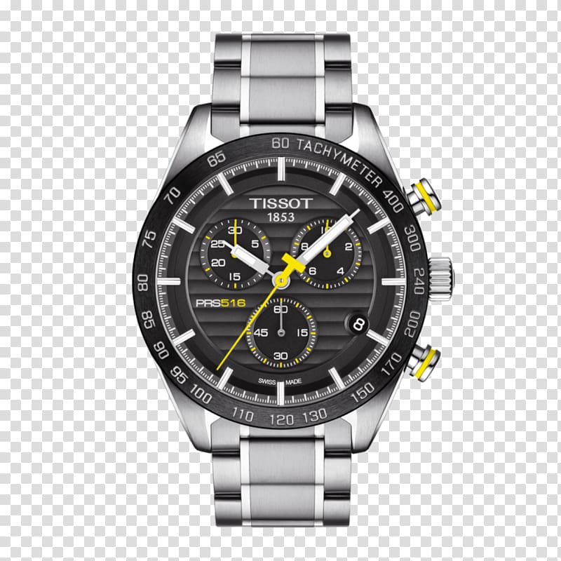 Le Locle Tissot Men\'s PRS 516 Chronograph Watch, watch transparent background PNG clipart