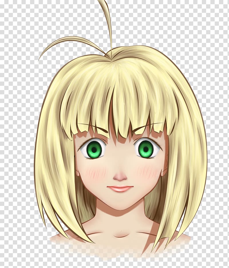 Long hair Hime cut Eyelash Blond, shiemi moriyama transparent background PNG clipart