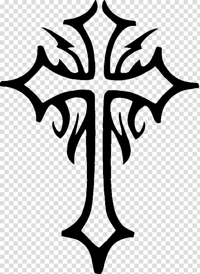 Stencil Christian cross Celtic cross, tattoo transparent background PNG clipart