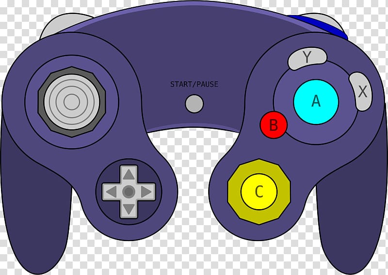GameCube controller Joystick PlayStation 3 , Blue hand-painted console keyboard transparent background PNG clipart
