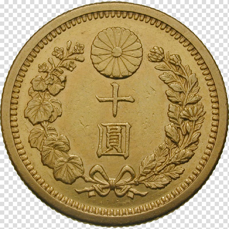 Coin Meiji period Empire of Japan MoneyMuseum Gold, Coin transparent background PNG clipart