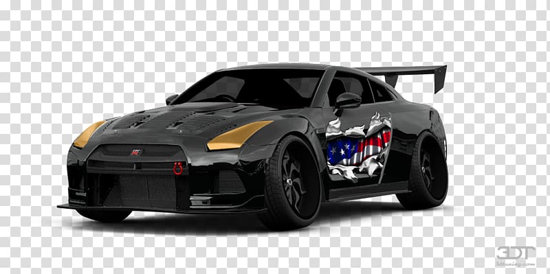 Nissan GT-R Sports car racing Model car, car transparent background PNG clipart