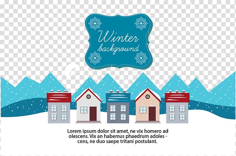 Winter Snow, Winter town transparent background PNG clipart