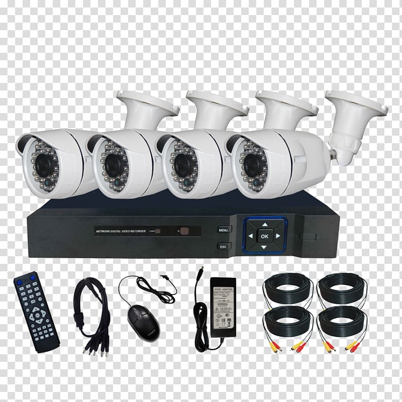 Closed-circuit television Analog High Definition IP camera Digital Video Recorders, cctv camera dvr kit transparent background PNG clipart