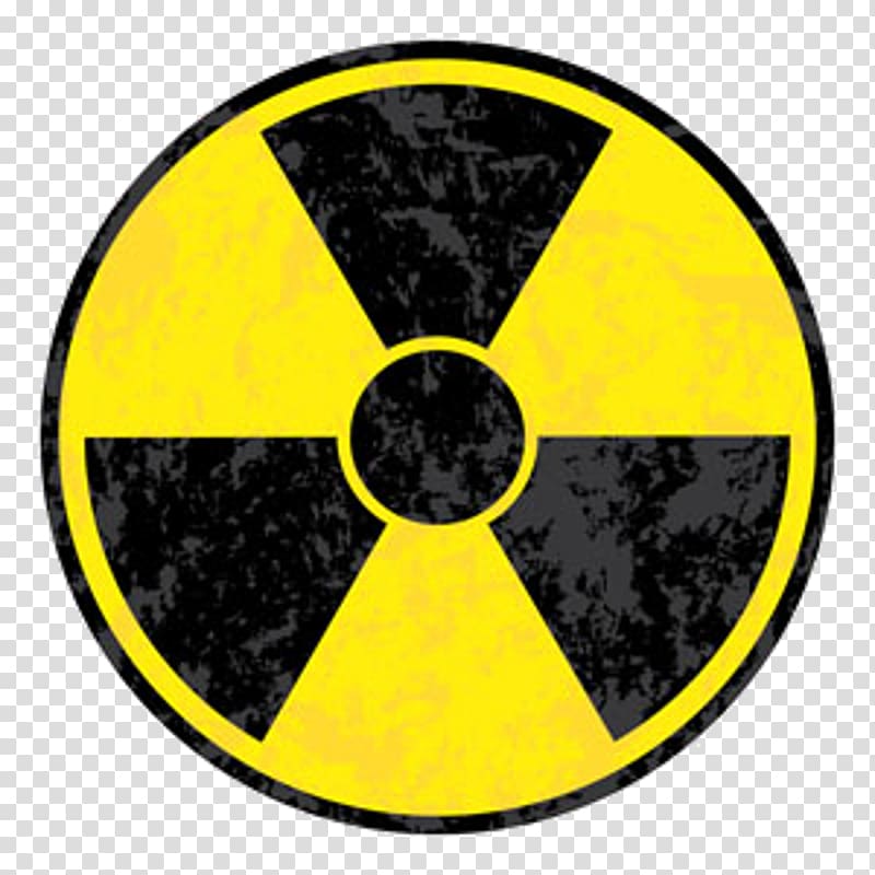 radiation logo illustration, Radiation Radioactive decay Nuclear power Biological hazard Hazard symbol, danger transparent background PNG clipart