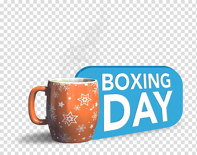 Coffee cup Brand Mug Cafe, Boxing Day transparent background PNG clipart