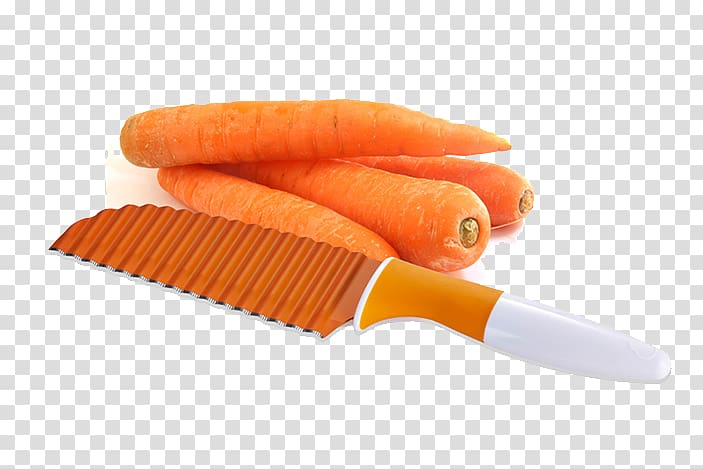 Crisp Wavy Knife Tool Kitchen utensil Kitchen Knives, cooked carrots transparent background PNG clipart