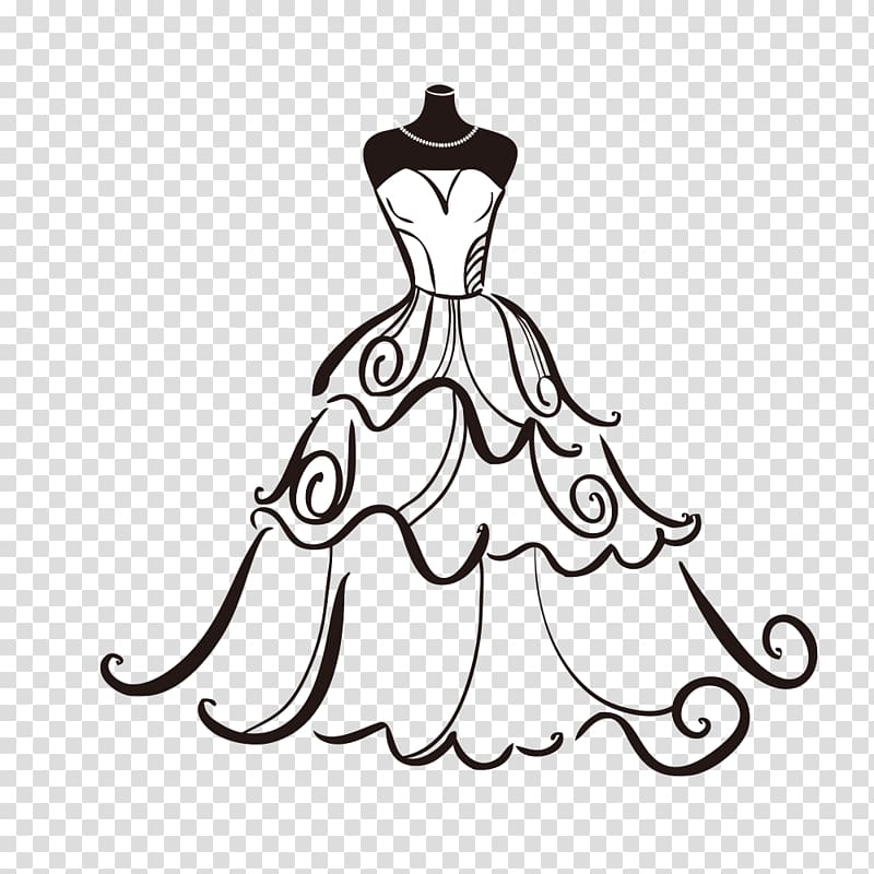 white and black layered ball gown , Wedding dress Bride , Wedding Dress transparent background PNG clipart