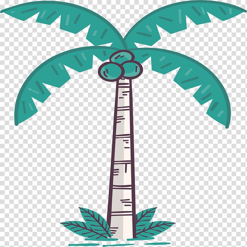 Tree Green Euclidean , Green coconut tree transparent background PNG clipart