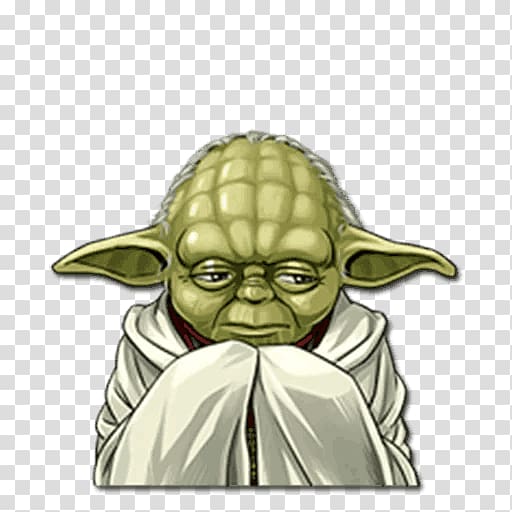 Yoda Telegram Sticker Emoji Star Wars, Emoji transparent background PNG clipart